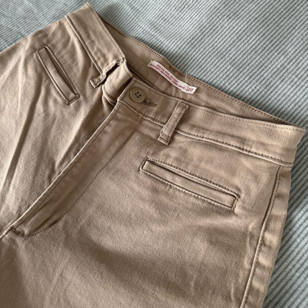 Levi’s khaki flare high waters
